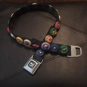 Little Earth Bottle Cap belt with seat belt fasten